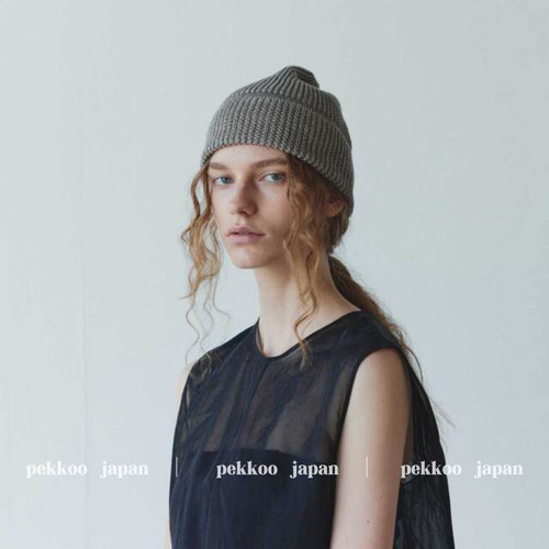 57.5-59cm mature ha.MLK-052 亚麻卷边冷帽 knit cap linen silk