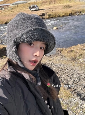丁丁同款!! CA4LA TAM02717  CHARI5羊羔毛飞行帽护耳秋冬日本制