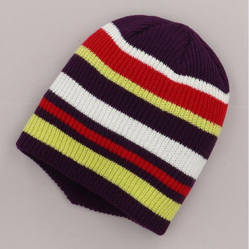 CA4LA彩色条纹针织帽冷帽