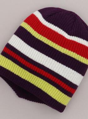 56-61cm CA4LA ONM01915 MULTI BORDER4 秋冬彩色条纹针织帽