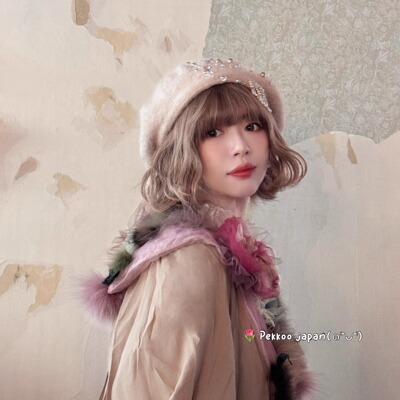 56~58cm CIRQUTURE CIQ197 百搭气质 高级感 珍珠水钻毛绒贝雷帽