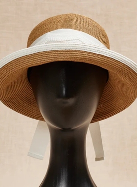 防晒遮阳 2023新款 Athena new york 蝴蝶结大帽檐遮阳帽草帽Jenn