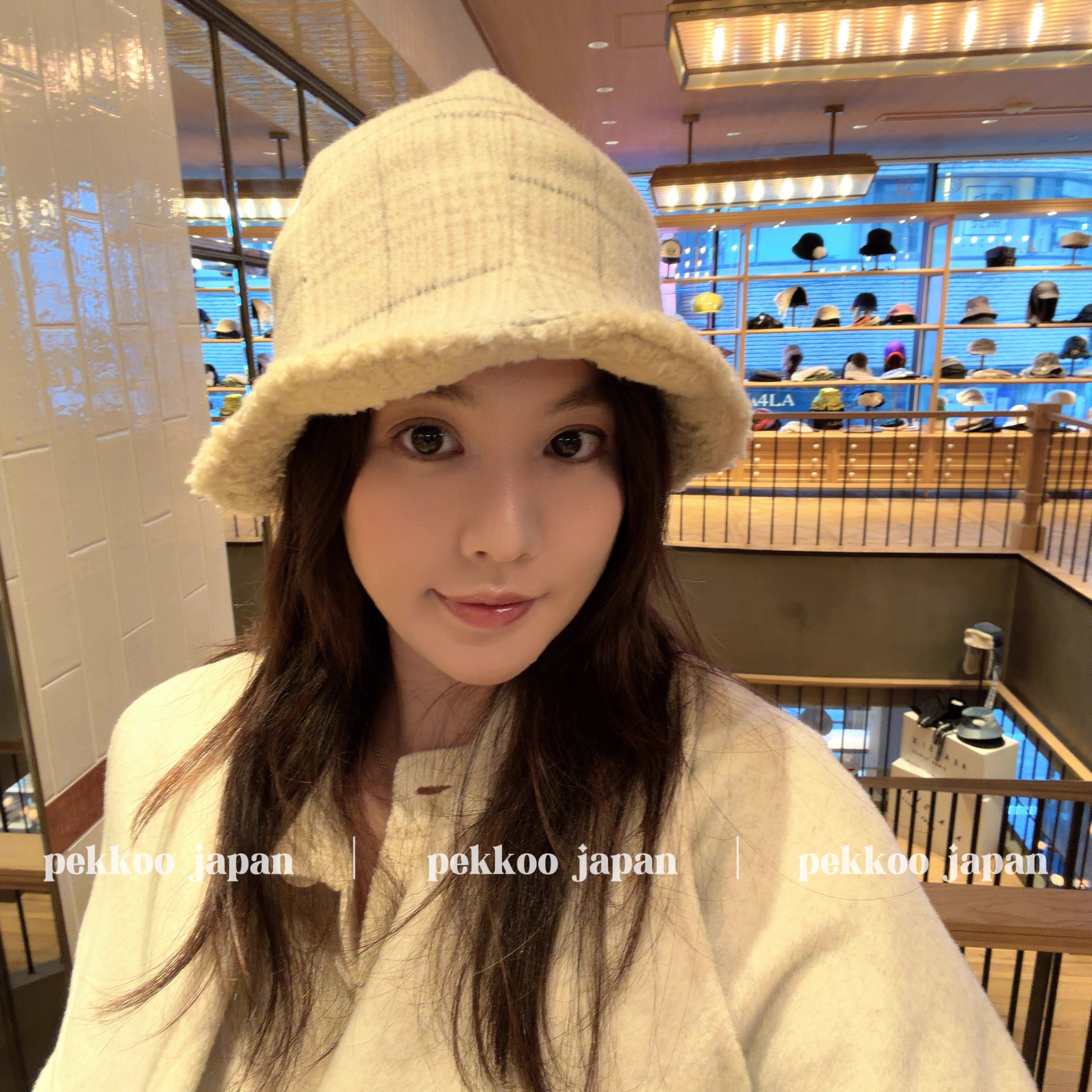 56-60cm CA4LA TOZ00131 BOA RV TULIP 2 秋冬渔夫帽羊羔毛双面帽