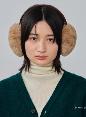 57-59cm OVERRIDE CORD FAKEFUR 254090237秋冬柔软毛绒 保暖耳罩