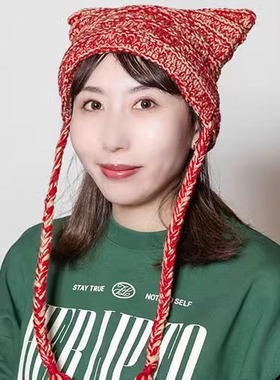 国现 55-59cmCA4LA TKF00008 MEER KNIT2秋冬流苏可爱羊毛针织帽