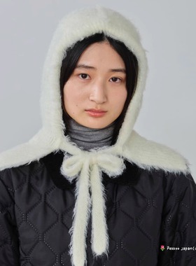 57-59cm OVERRIDE KNIT FEATHERY BALACLAVA 254090238毛绒套头帽