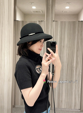 9折.国现 58cm maison kaya 新款珍珠装饰 羊毛硬顶礼帽 优雅法式