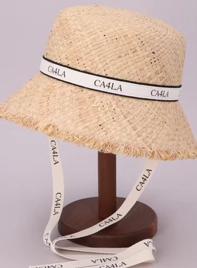 57.5cm CA4LA CAM50147 CLICK RAFFIA 2 拉菲草遮阳帽礼帽 高定款