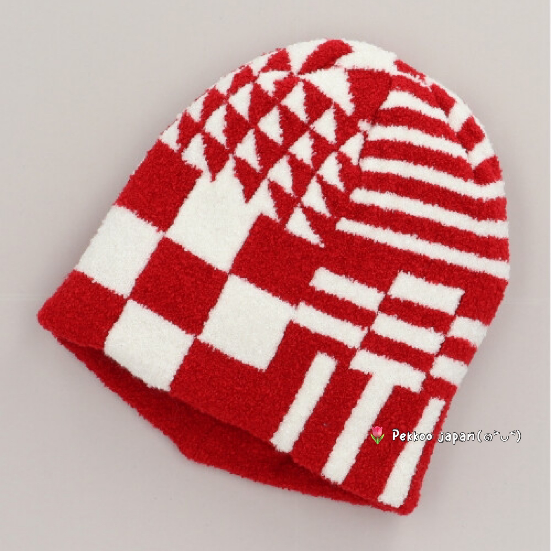 57-61cm CA4LA EIDOS TKU00505 双面戴 几何图案针织帽 毛线帽