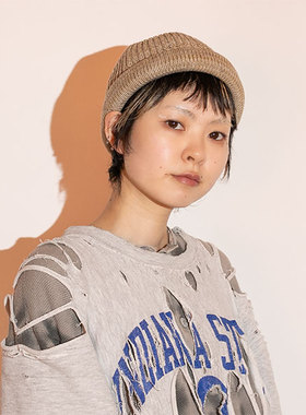 56-60cm CA4LA NIG00019 NC BEANIE WOOL 秋冬纯羊毛针织帽瓜皮帽