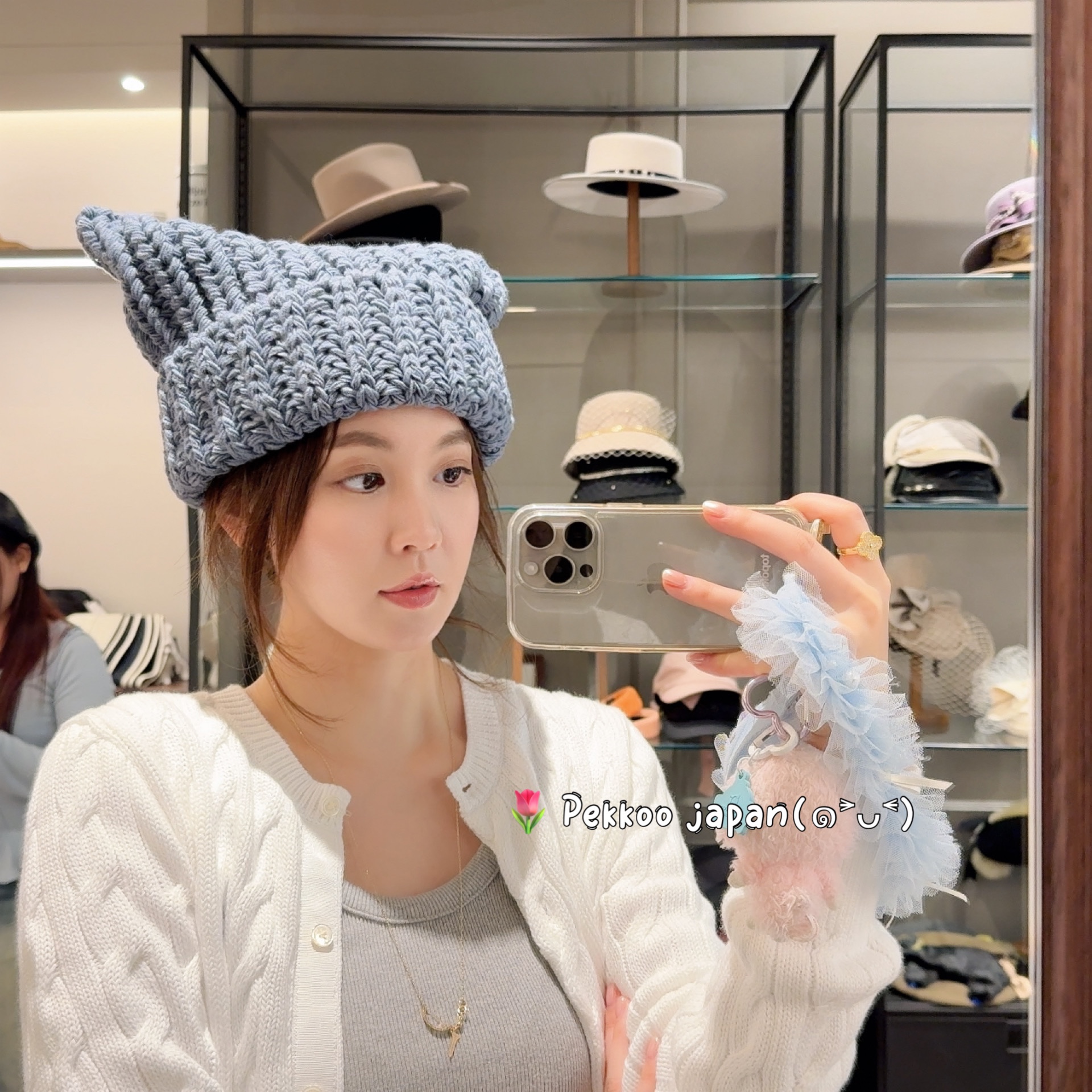 CA4LAONM01880猫耳朵针织帽