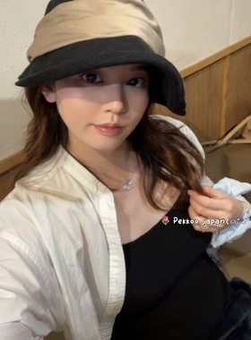 可手洗折叠 58cm Aurelia NE761 亚麻通勤百搭防晒帽布帽日本制