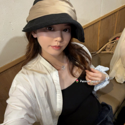 可手洗折叠 58cm Aurelia NE761 亚麻通勤百搭防晒帽布帽日本制