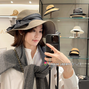 国现.58cm CA4LA ONM01828 BRAID 可折叠 法式度假 蝴蝶结草帽