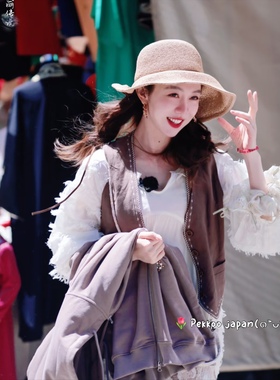 可折叠姜妍同款 58cm CA4LA TKU00415 TWO FACE NEO 防晒遮阳草帽