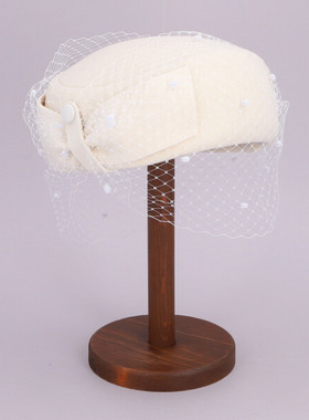 56.5cm CA4LA CAM50115 TOKIMEKI TOQUE 3 优雅蝴蝶结网纱礼帽