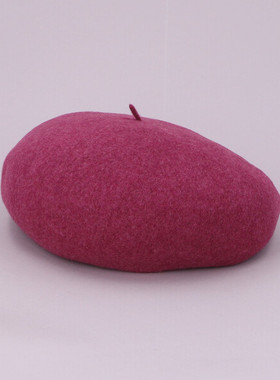 58cm CA4LA TOZ00133 TERRA 秋冬休闲纯色羊毛贝雷帽