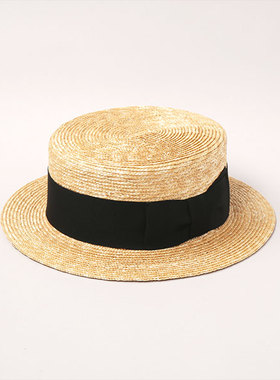 CA4LA DOU01918 OLD NEW 4 时尚百搭 麦草编织 平顶遮阳草帽