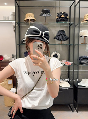 国现57.5cm CA4LA KTZ02524 PLATEAU 24秋冬法式蝴蝶结羊毛报童帽