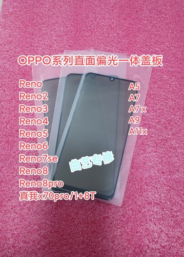 reno3/4/5/6/7/8 A5/A7/A7x/A11x偏光一体盖板(背光屏偏光90度)