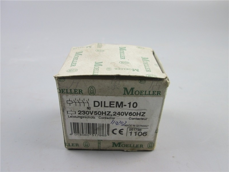 MOLLER 现货 接触器 DILEM-10(230V50HZ,240V60HZ)  实物拍摄/ML
