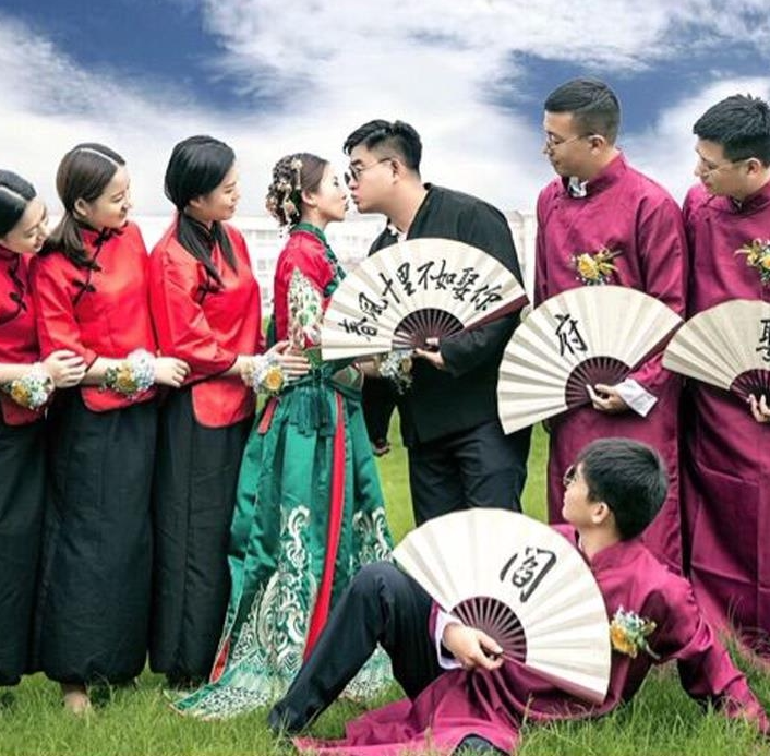 演出服对抗伴娘中式伴郎服黑色中国风姐妹喜庆潮流文艺演出合唱|msdalam kategori Butik wanita / wanita, pakaian/pakaian kebangsaan/peringkat pakaian, pakaian kebangsaan/pakaian - dari Buy2taobao.com untuk memberikan perkhidmatan ejen Taobao profesional membeli