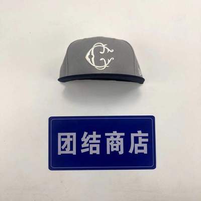 美式Crooks Castles灰色刺绣全封闭棒球帽大码