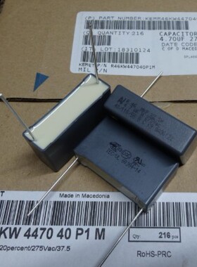 R46KW447040P1M R46 275VAC 4.7uF 475 X2安规电容AV KEMET P37.5