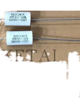 935C1W1K  轴向薄膜电容器 100V 1uF 1MFD 10% 美国CDE原装现货