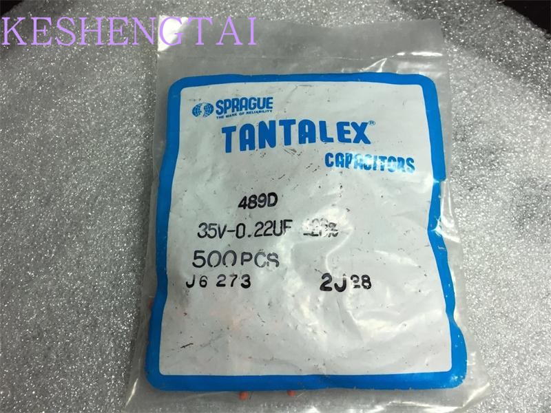 489D  35V0.22UF 20% 224M 原装美国思碧SPRAGUE  直插钽电容 3mm