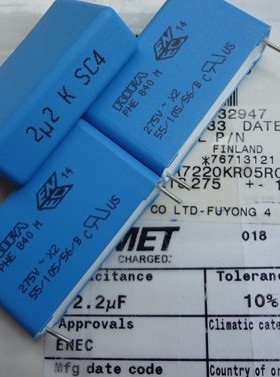 PHE840MR7220MR05R06L2 RIFA PHE840M 薄膜电容 275V2.2UF 38MM