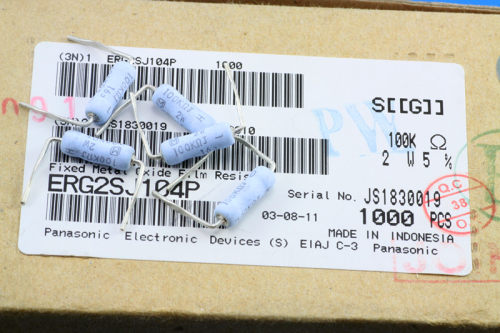 ERG2SJ104P 原装进口松下金属氧化物电阻器100K OHM 5% 300PPM 2W