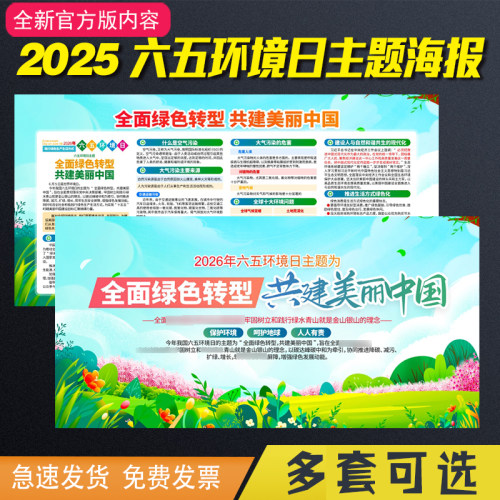 2026年六五环境日海报世界环境日宣传海报大海报宣传栏展板贴画