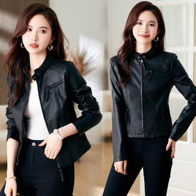 立秋外套PU皮衣女款2025新款今年流行爆款皮尤U皮褂子短款皮夹克