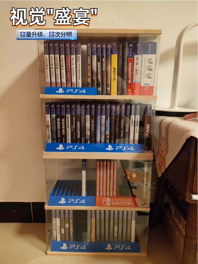 cd架dvd收纳架专辑唱片碟片架ps4游戏光盘整理架蓝光碟 黑胶收藏