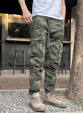 2026年迷彩工装裤男潮牌束脚裤春秋款多口袋宽松ins裤子百搭休闲
