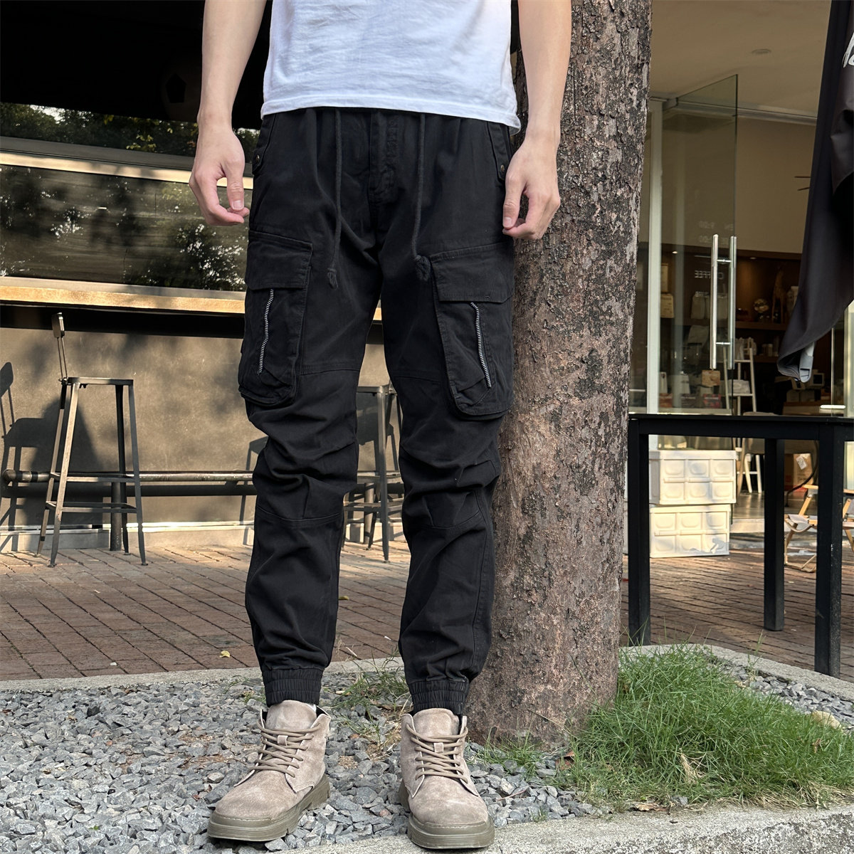 美式复古工装裤男士秋冬新款
