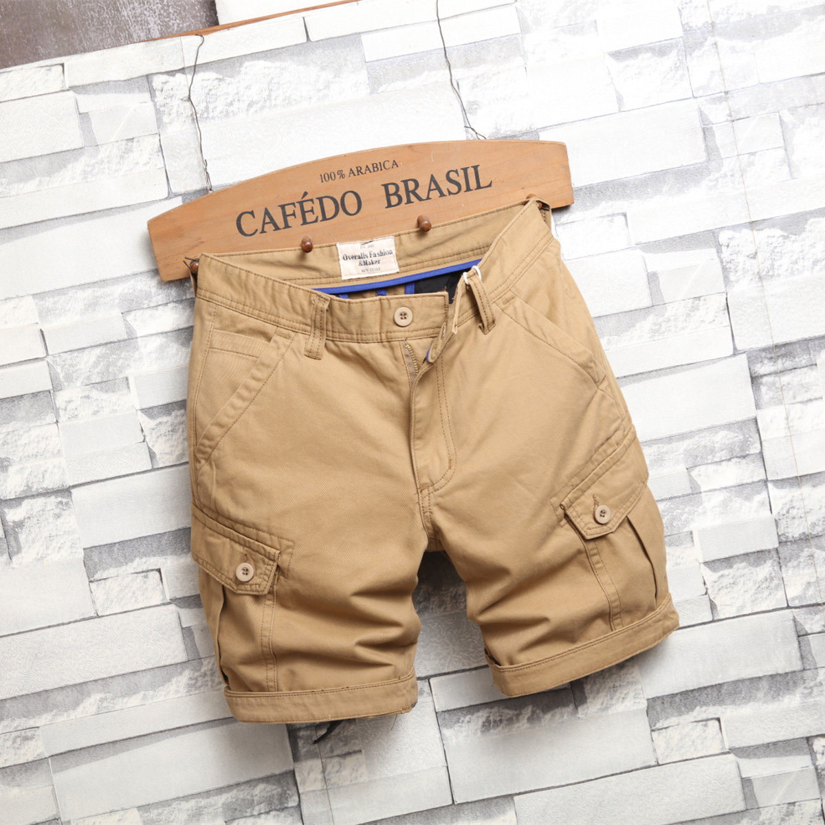 夏季薄款休闲裤男直筒工装短裤子