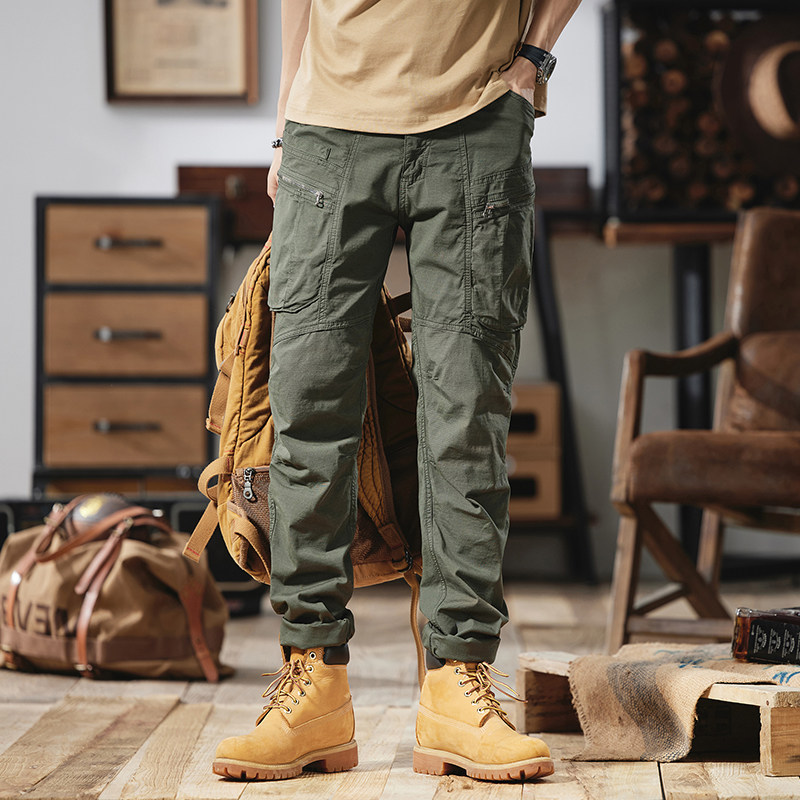 秋季工装裤男士休闲裤2025新款秋冬男裤拉链口袋宽松直筒痞帅裤子,男装,休闲裤,淘宝优惠券,粉丝福利购,淘宝优惠卷