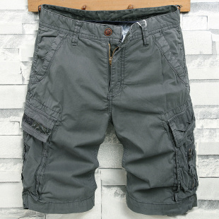 美式纯棉工装短裤男夏季重磅痞帅山系户外五分裤宽松青年休闲中裤