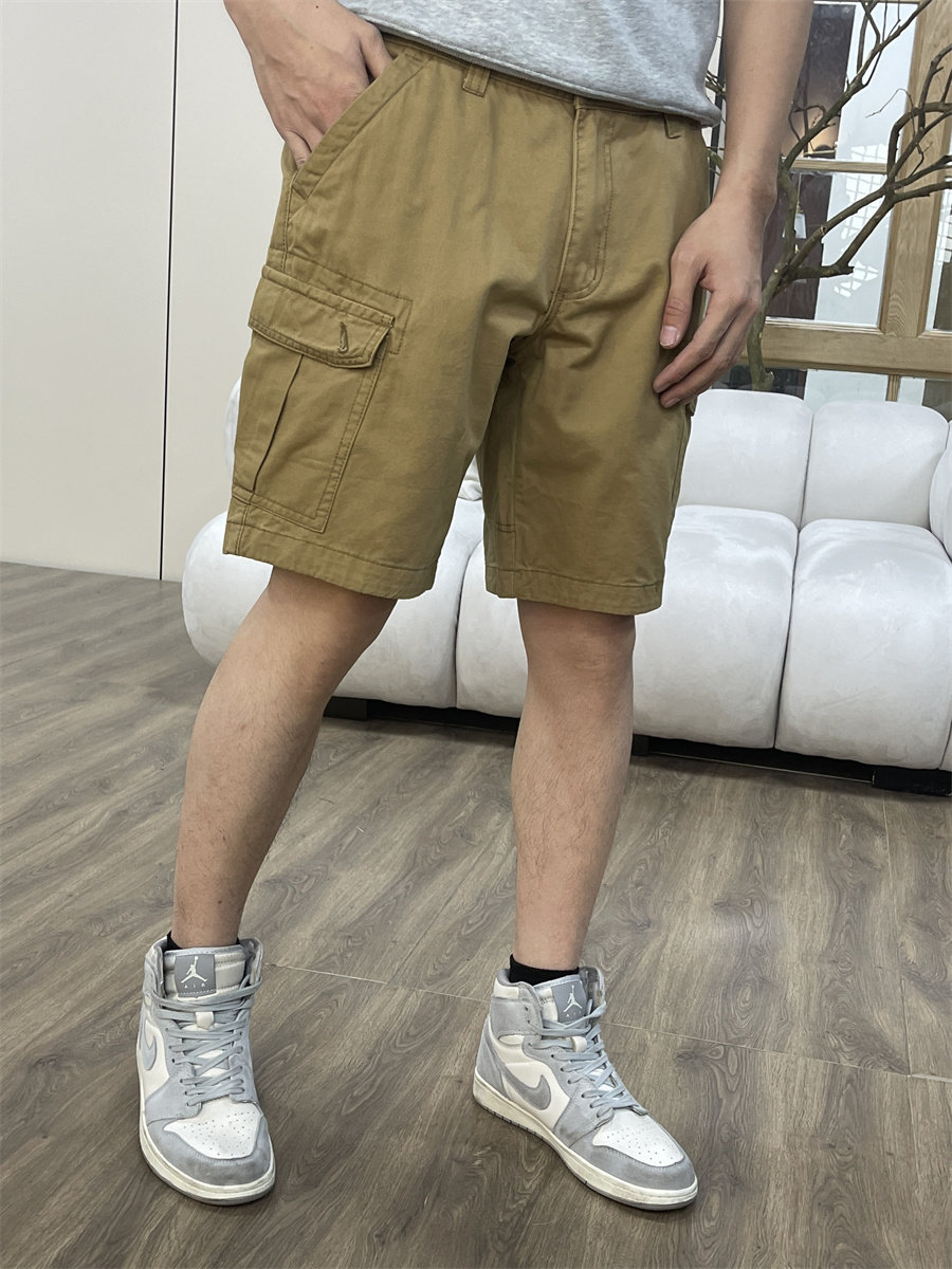 夏季薄款休闲裤男直筒工装短裤子