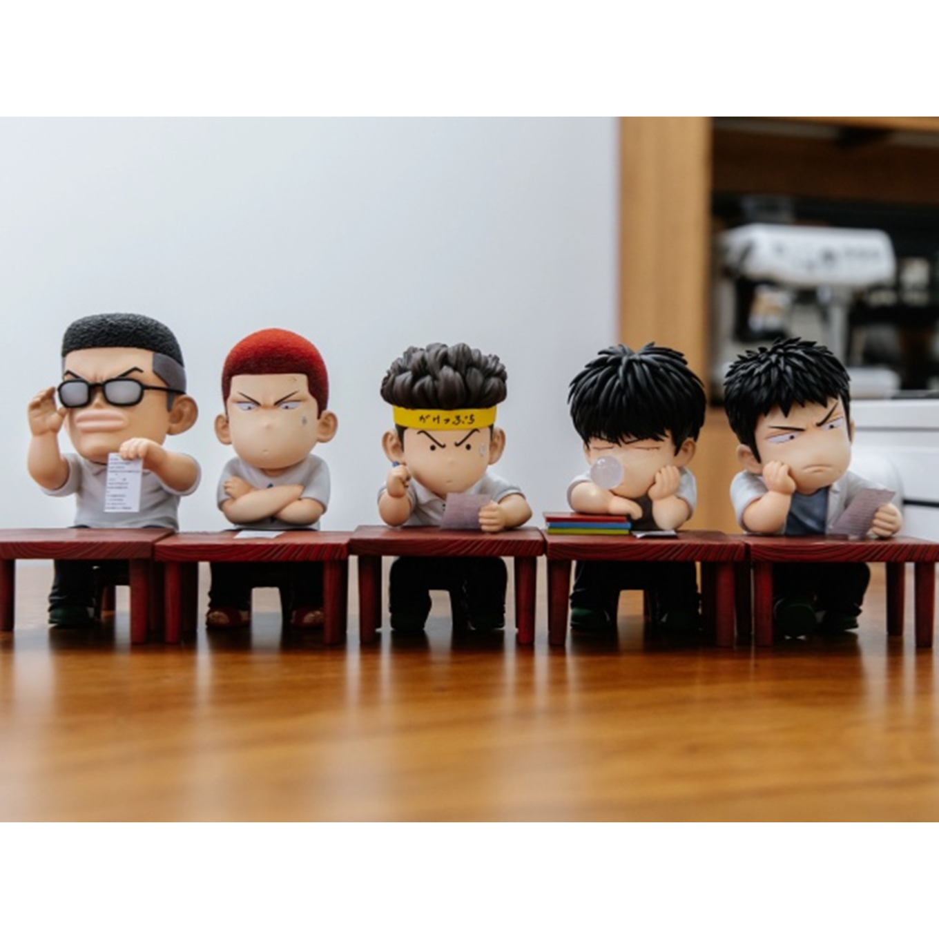 Q版灌篮高手湘北补考军团考试军团 樱木花道 流川枫 三井寿手办