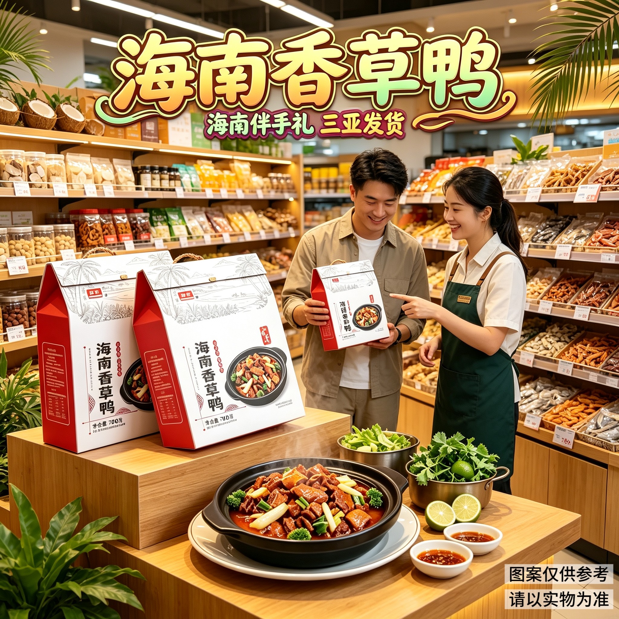 海南香草鸭礼盒700克真空熟食三亚旅游美食伴手礼三亚实体店发货