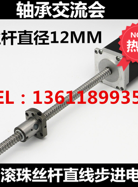 57滚珠丝杆直线步进电机两相四线长度76MM 1204 1210 1605 1610