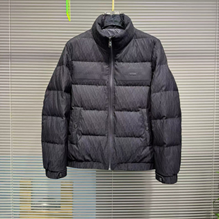 YISHANG潮牌立领羽绒服2025冬季新品欧货提花修身时尚休闲男5368