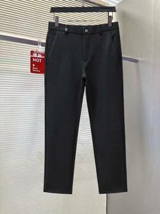 2025冬季新品加绒开叉九分西裤男欧货高端小怪兽修身时尚商务休闲