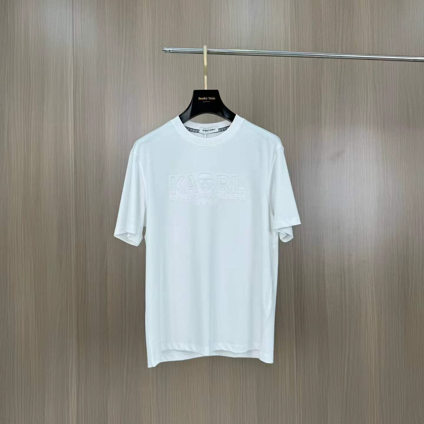 BUNERYNOBLE潮牌短袖T恤2026夏季新品压花字母刺绣修身时尚休闲男