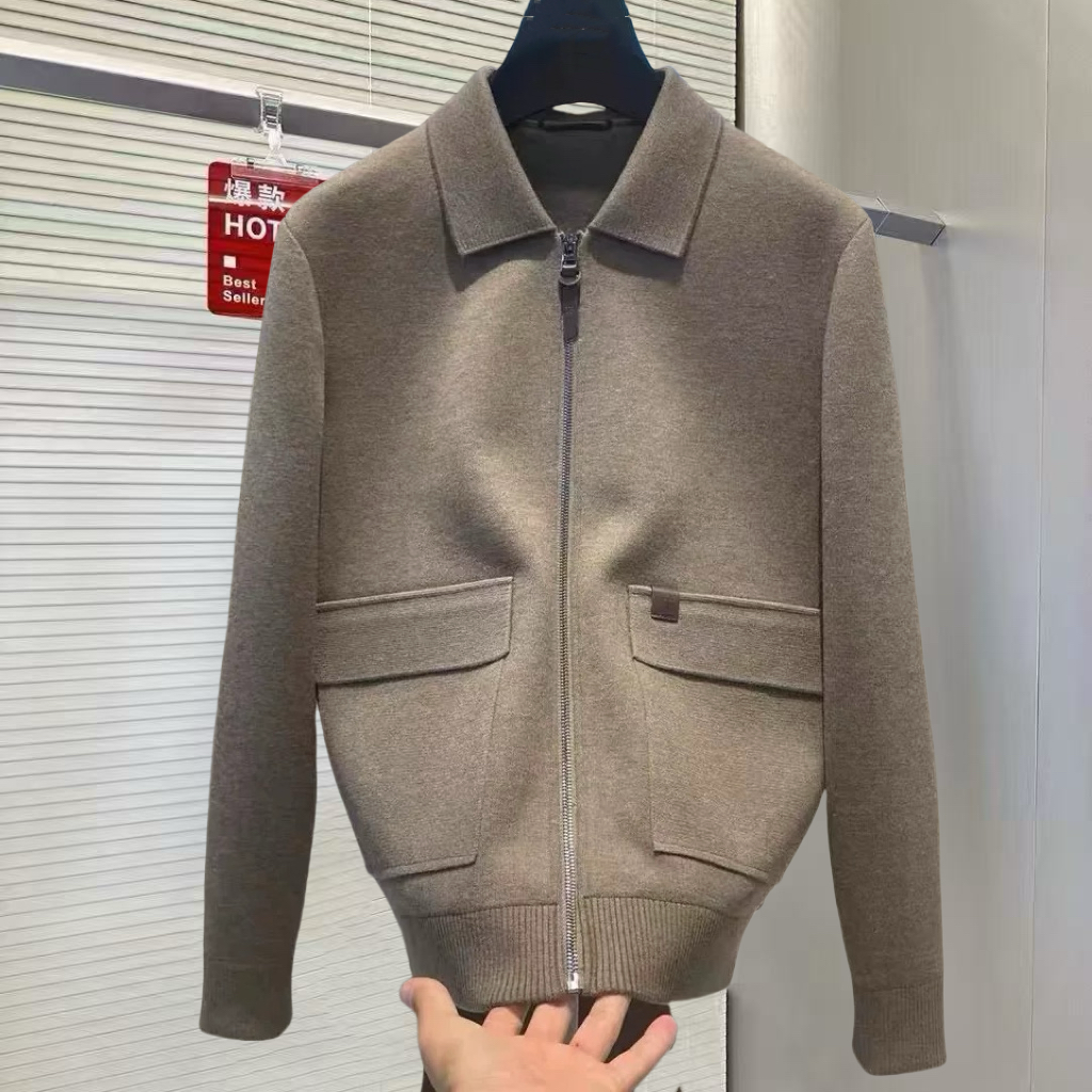 VJM潮牌翻领羊毛羽绒服夹克男2025冬季新品修身简约休闲90白鹅绒