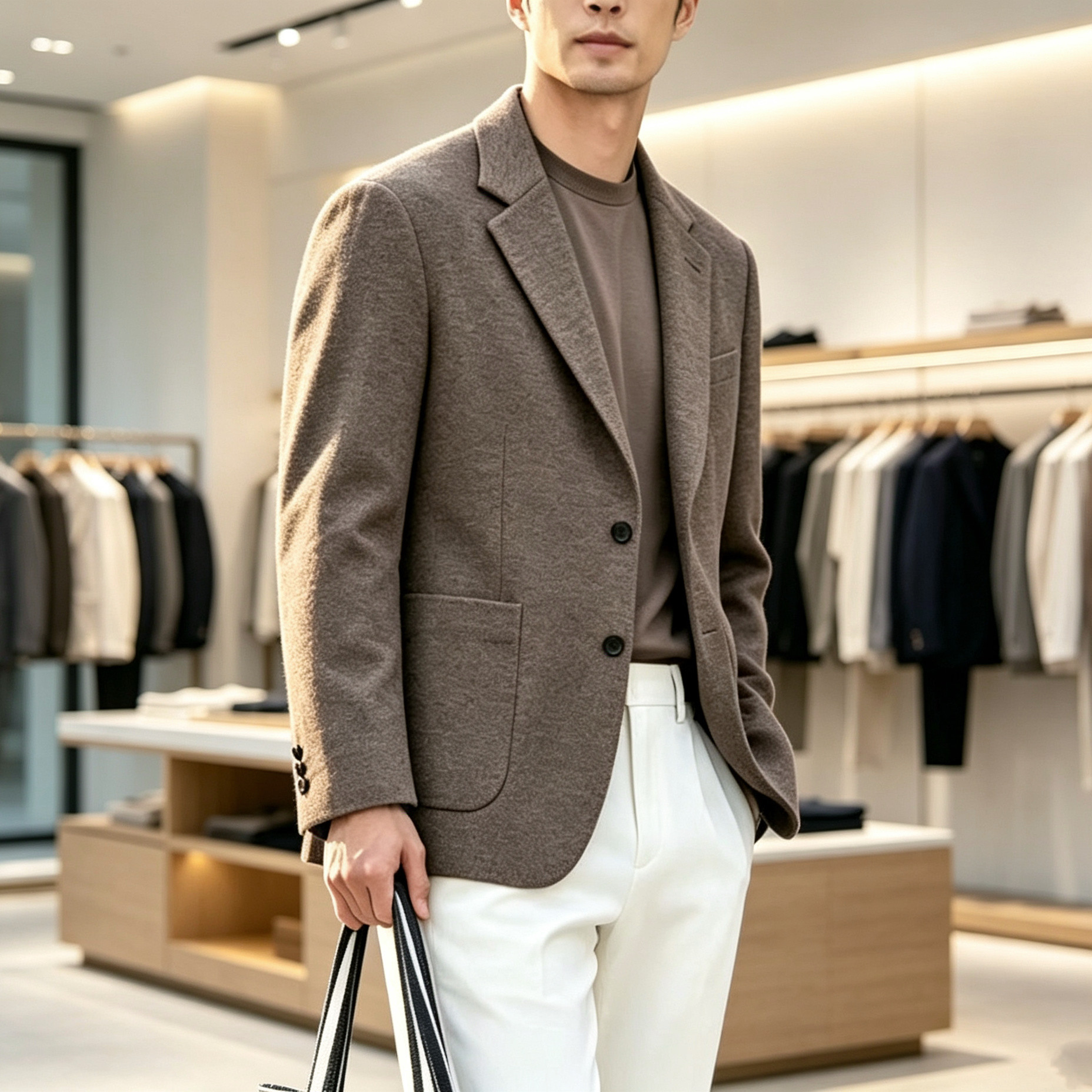 2026秋季新品绵羊毛便装西服男欧货高端修身简约休闲BUNERYNOBLE