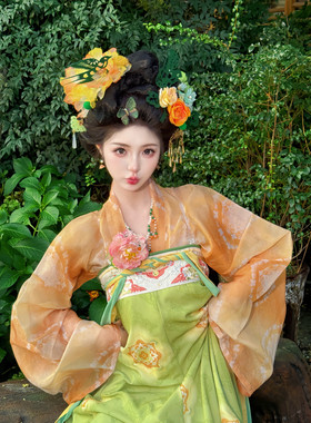 女中国风高端套装女款成人女装2026新款日常黄色汉服小唐风